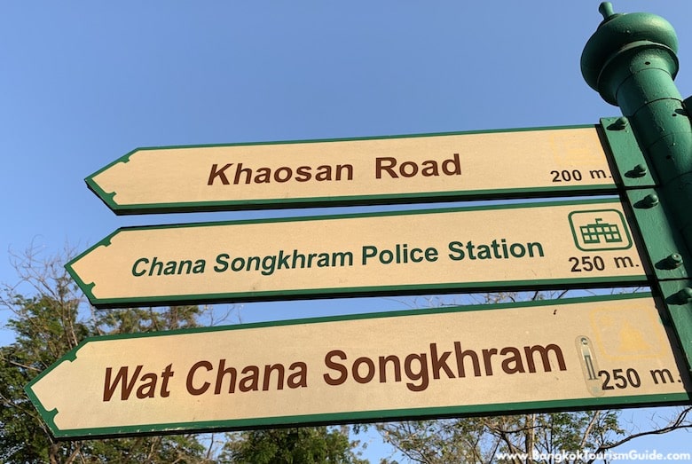 Bangkok police station sign